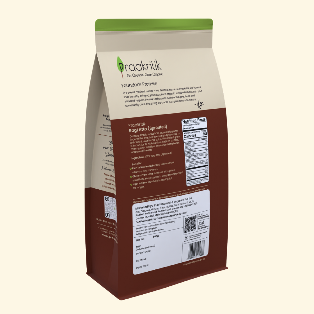 Organic Ragi Atta (Sprouted)