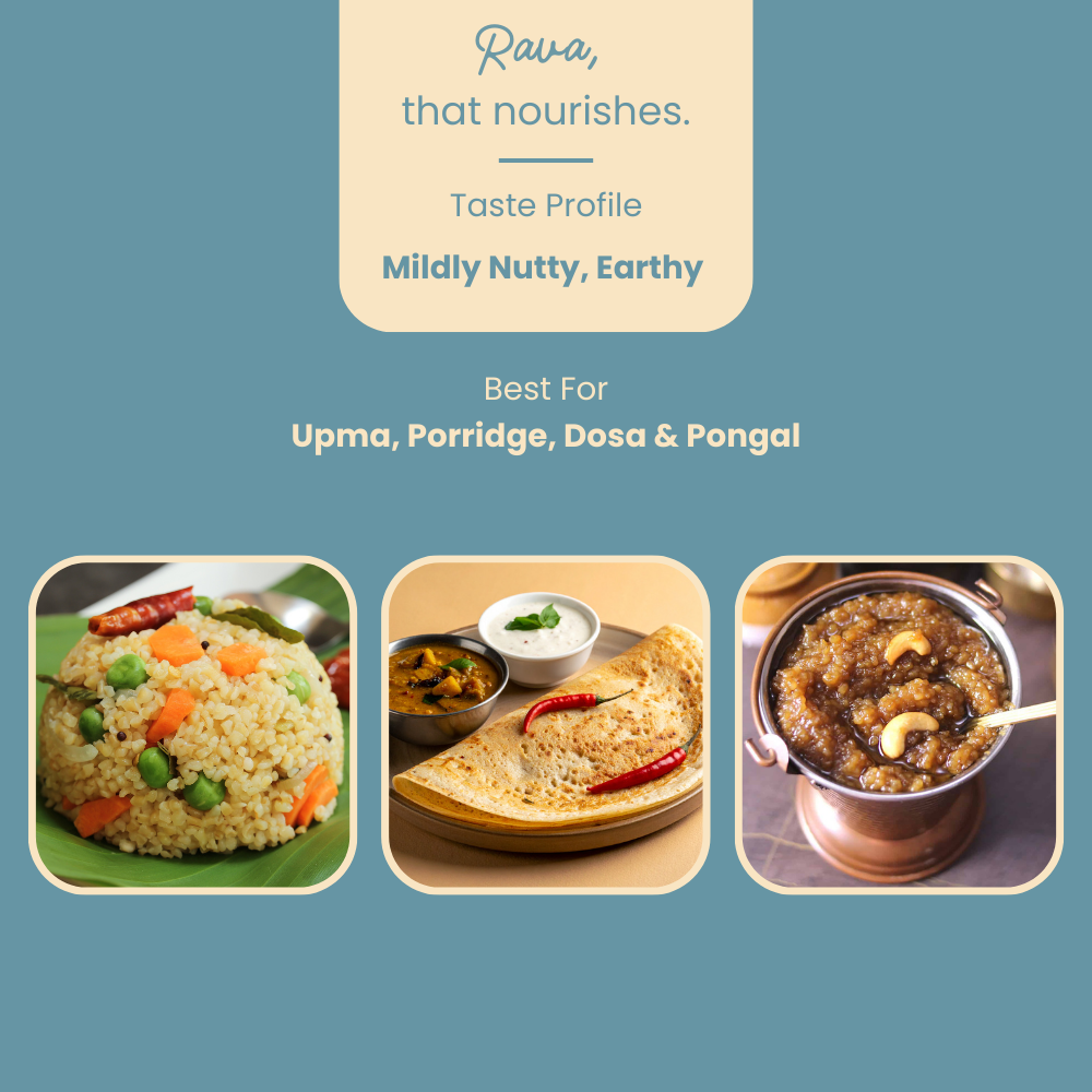 Roasted Khapli Wheat Rava
