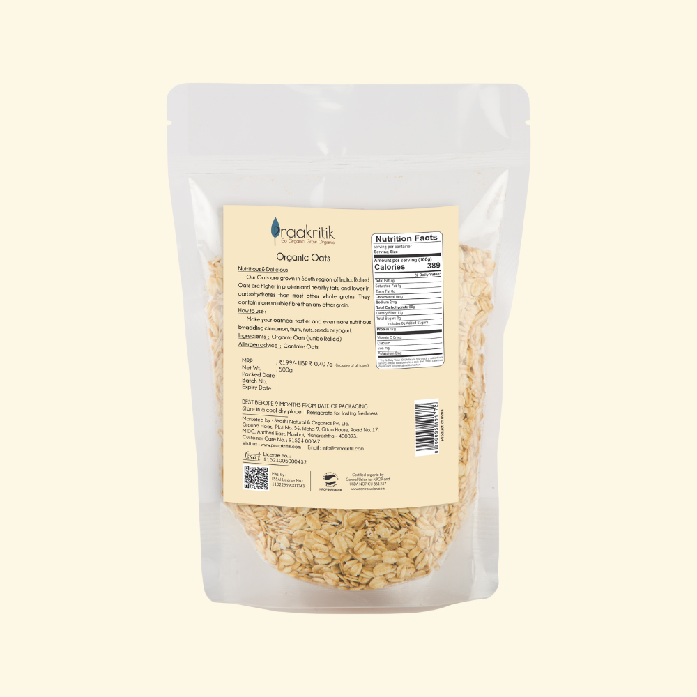 Organic Oats (Jumbo Rolled)