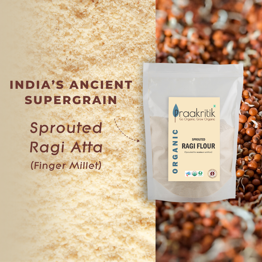 Sprouted Ragi Aata - Organic