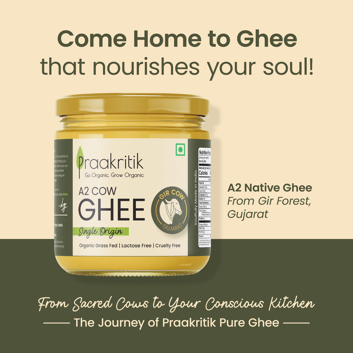 Desi Gir Cows A2 Ghee - Natural