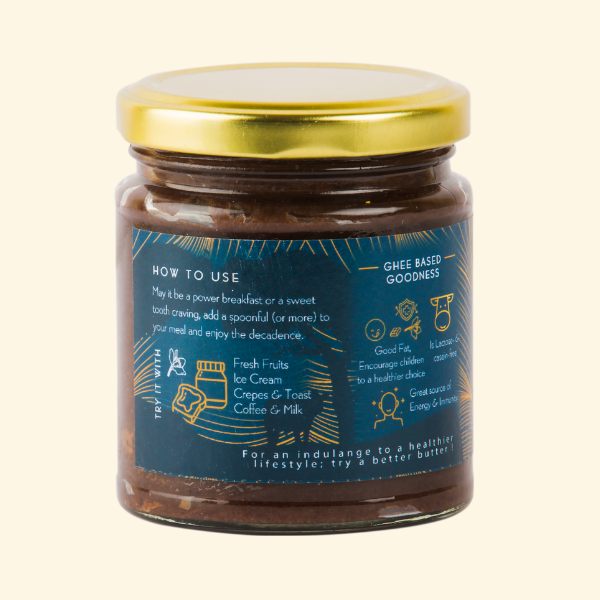 Chocolate Ghee Spread With Madagascar Vanilla 200 ml