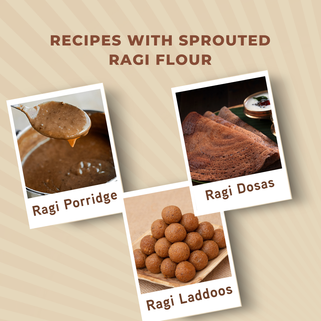 Sprouted Ragi Aata - Organic