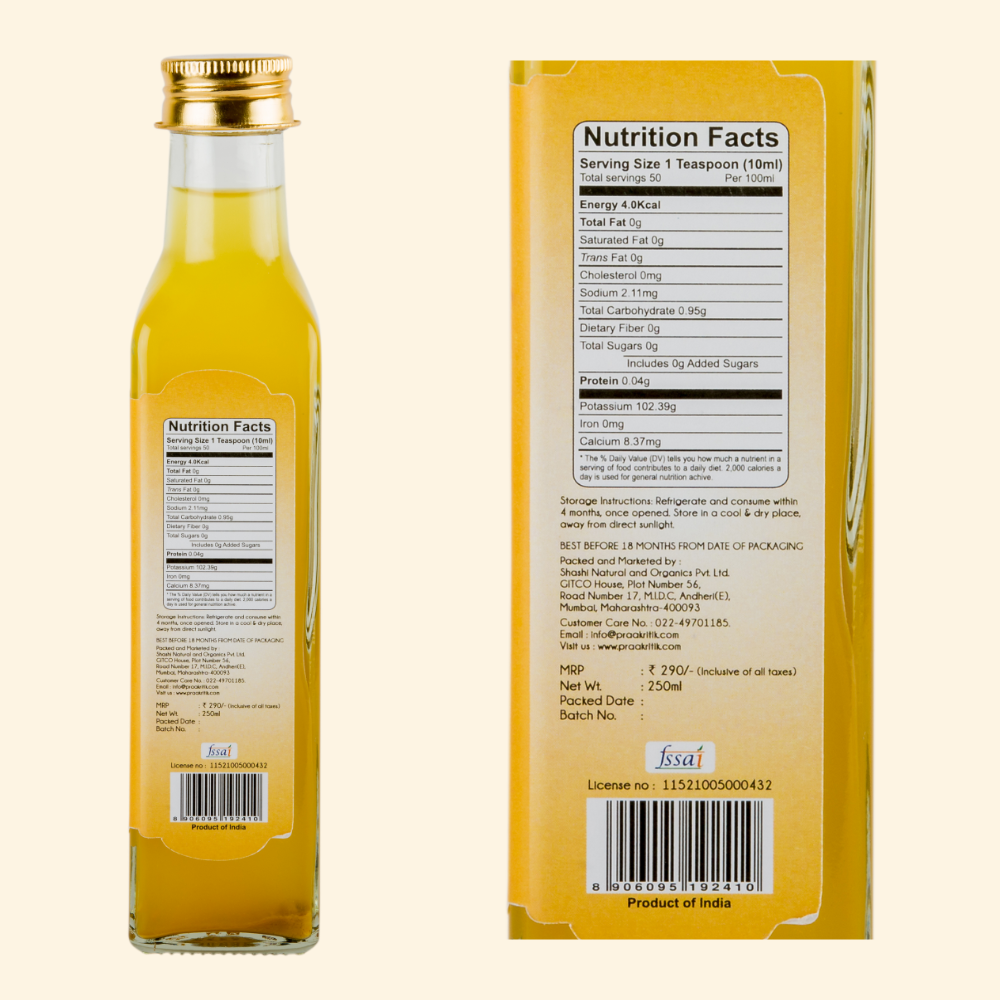 Apple Cider Vinegar with Ginger & Turmeric Organic